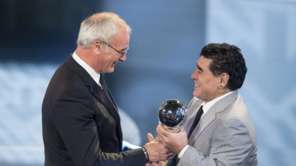 Maradona, nuevo ciudadano ilustre de Buenos Aires, condecoró a Ranieri como el mejor DT