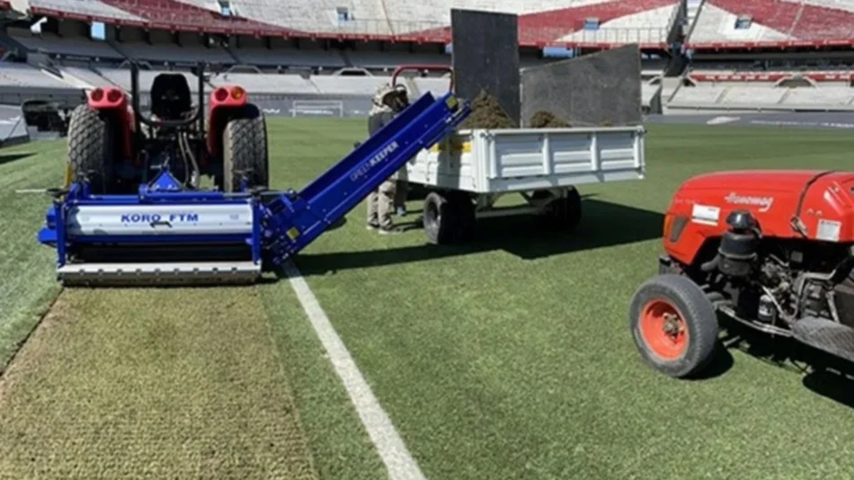 Qué pasó con el césped de la cancha del Monumental de Núñez
