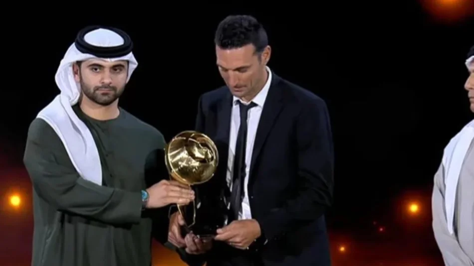 Lionel Scaloni fue reconocido en los Globe Soccer Awards