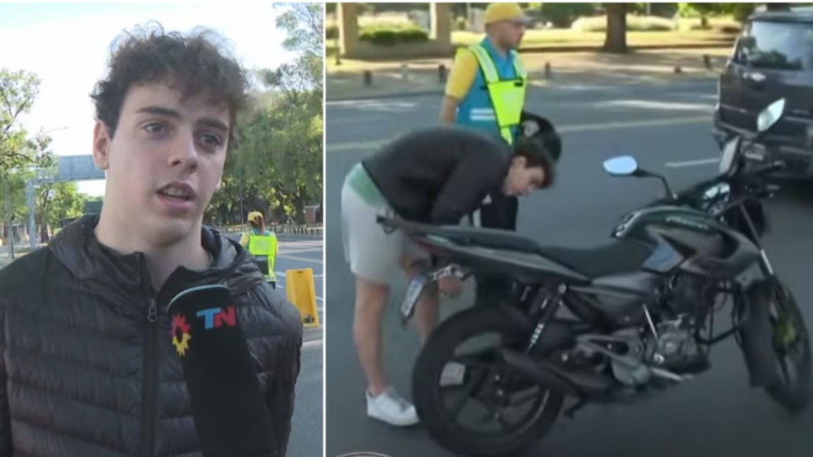 Multaron y le quitaron la moto a un chofer de una aplicación porque a su pasajera le dio positivo el control de alcoholemia
