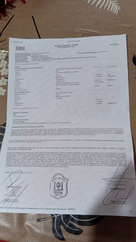 “Es el robo número 21”: una ingeniera de Embarcación denuncia años de ataques a su vivero