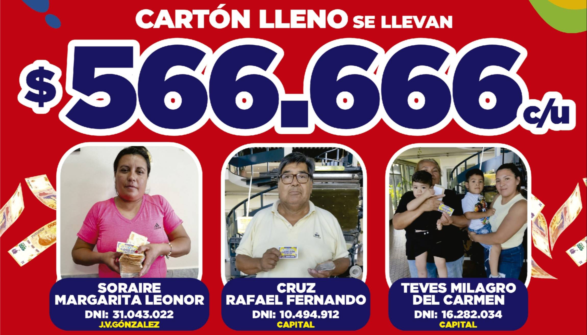 Cartonazo: ganadores de la semana 