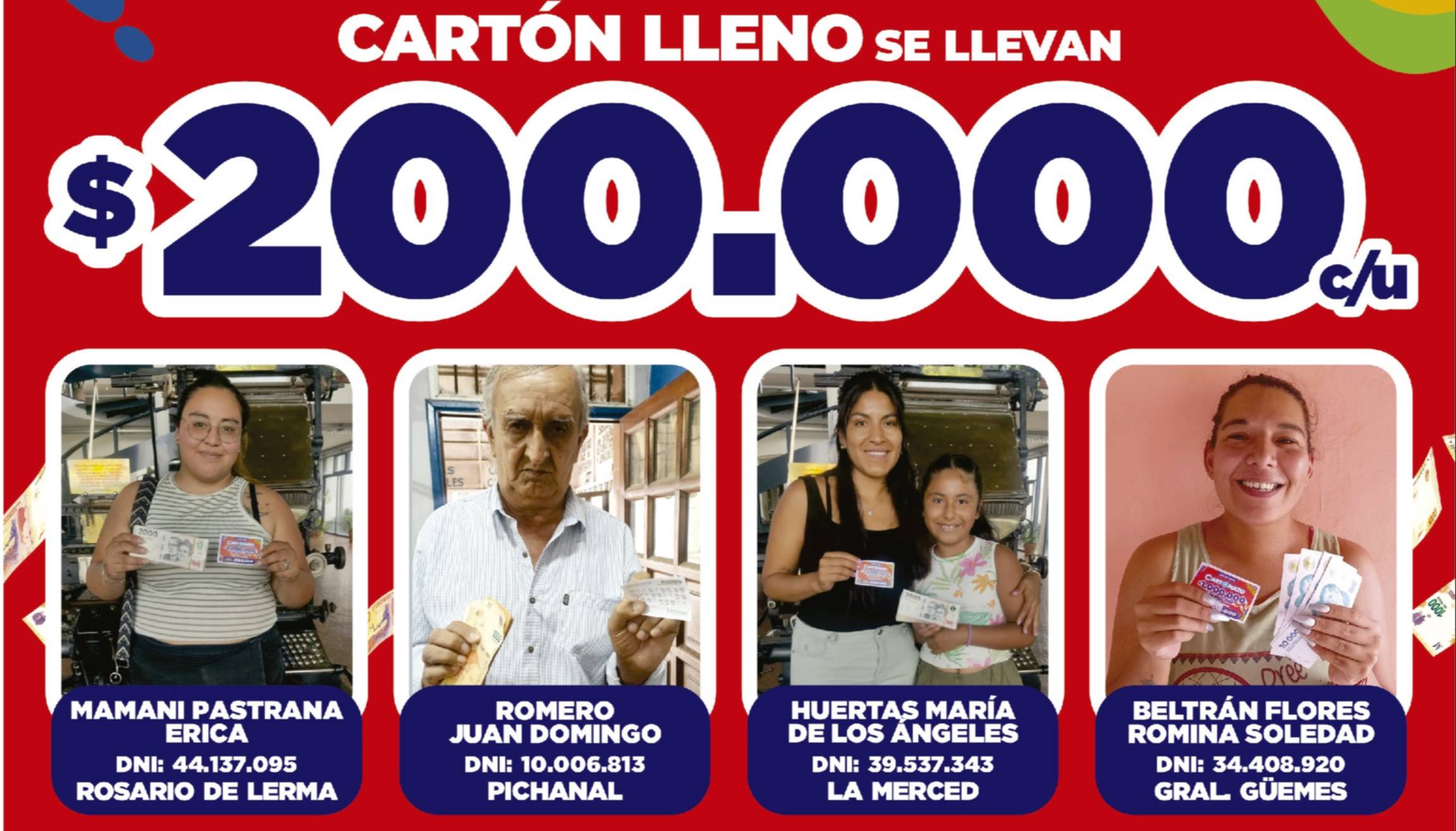Cartonazo: ganadores de la semana 