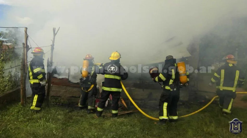 Los bomberos sofocaron un voraz incendio en Vaqueros