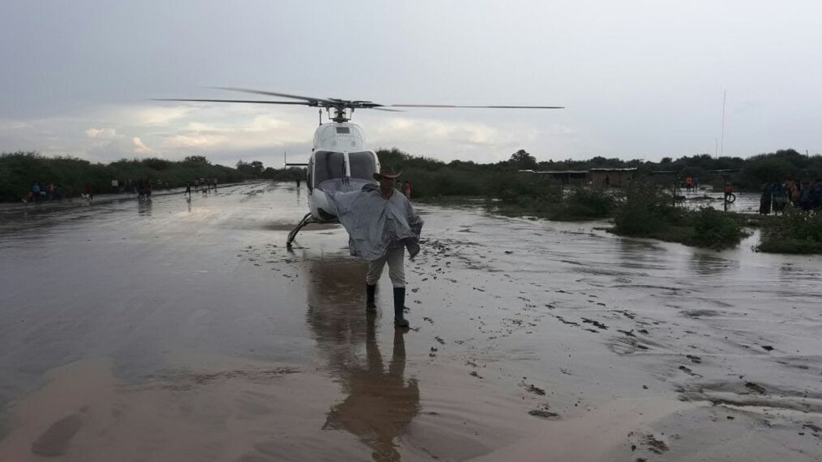 Evacuaciones en el paraje El Mulato, en Alto de la Sierra