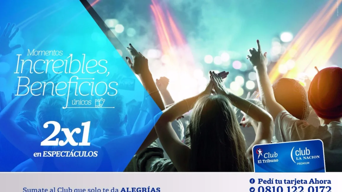  Club El Tribuno: siguen los beneficios del 2x1 en espectáculos para socios