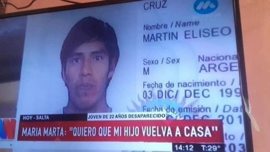 Buscan a Martín Eliseo Cruz