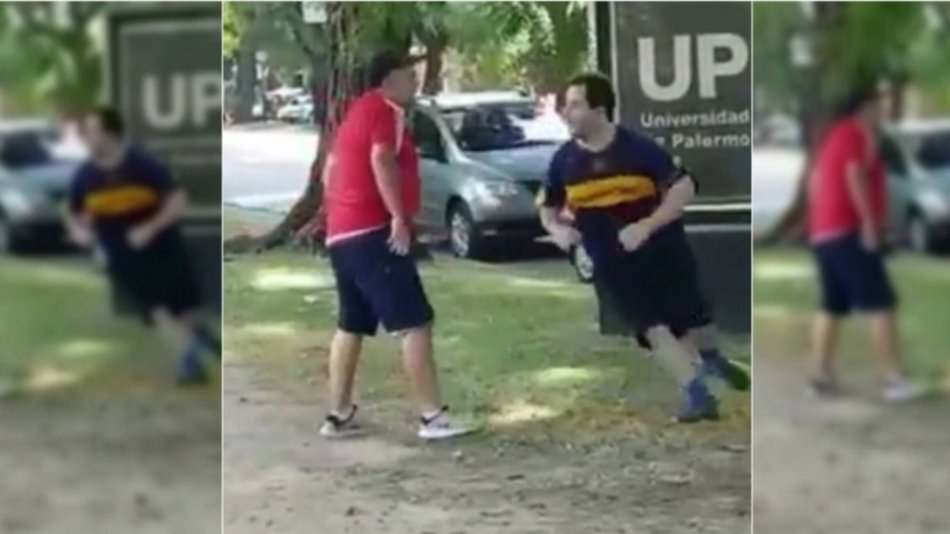Un hincha de River agredió a uno de Boca que salió a correr por Núñez  