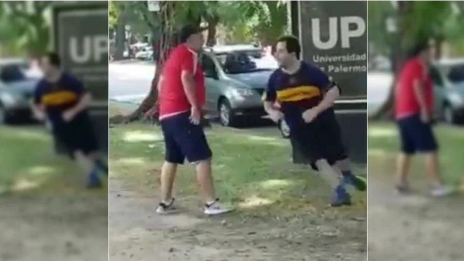Un hincha de River agredió a uno de Boca que salió a correr por Núñez  