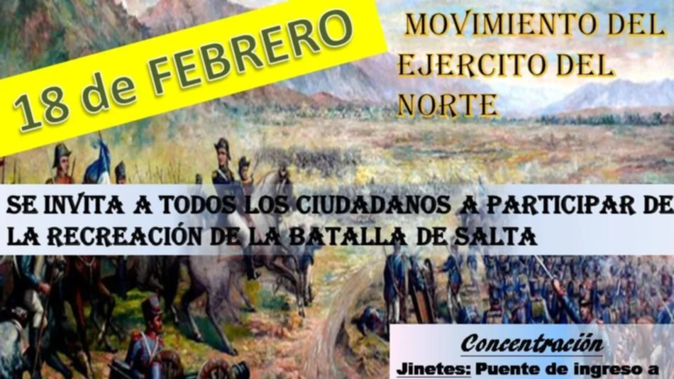 Convocan a recrear la gesta del Ejército Norte