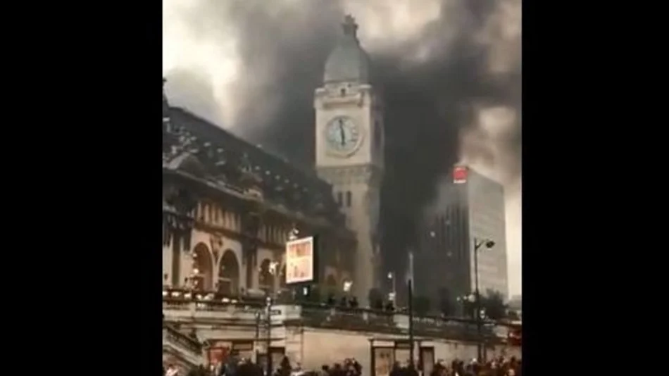 Incendian una estación de trenes de París para evitar un recital de rap