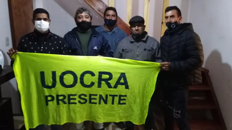 Obreros de la Uocra  defienden su gremio luego de un paro