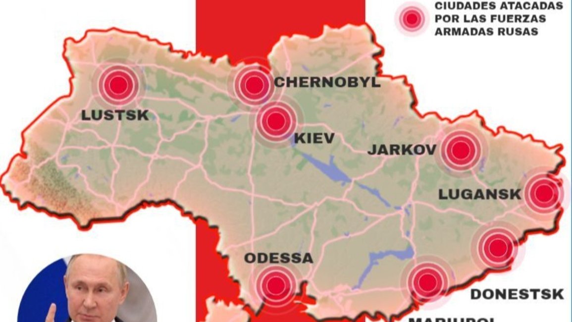 VIDEOS. Estas son las ciudades bombardeadas por Rusia: mirá la infografía