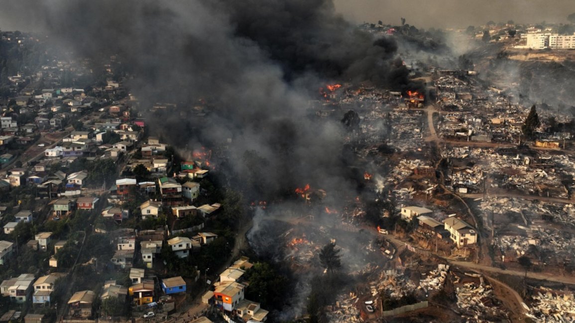 Incendios en Chile: "Es como una zona de guerra"