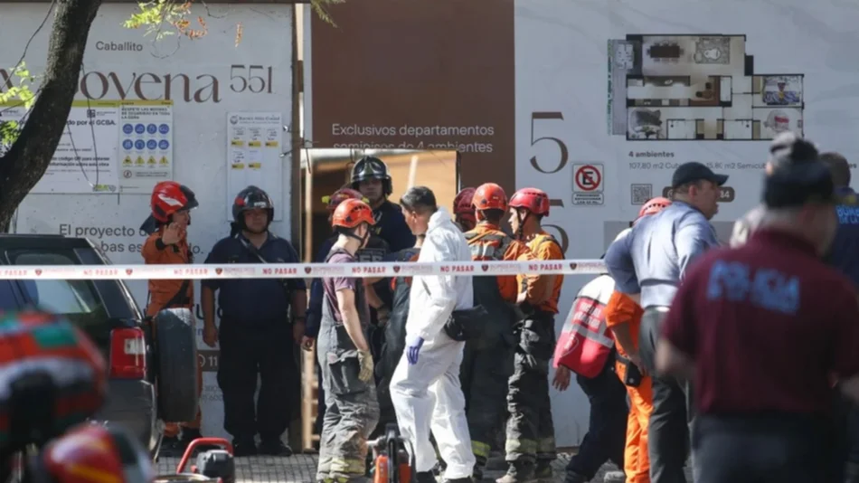 Derrumbe en una obra en Caballito: hay dos muertos