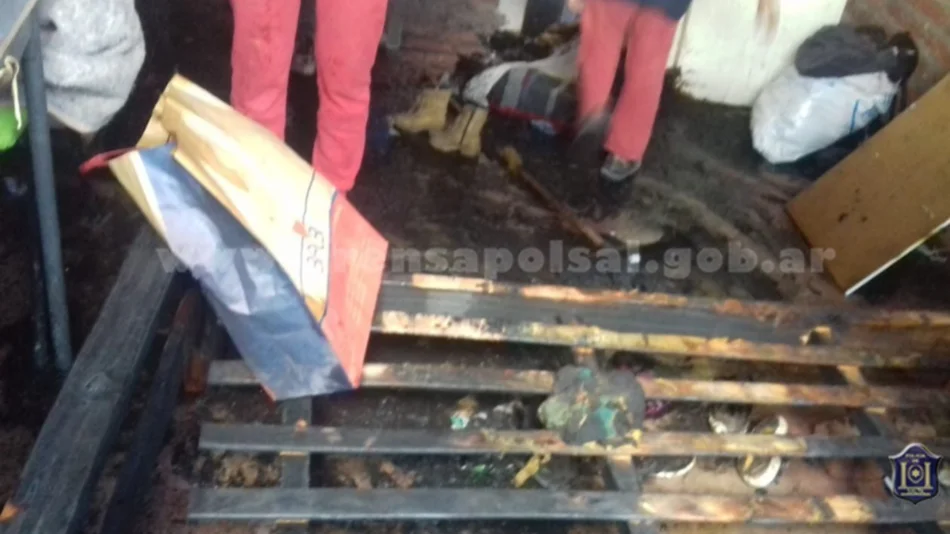 Se incendió una vivienda en el barrio Gauchito Gil