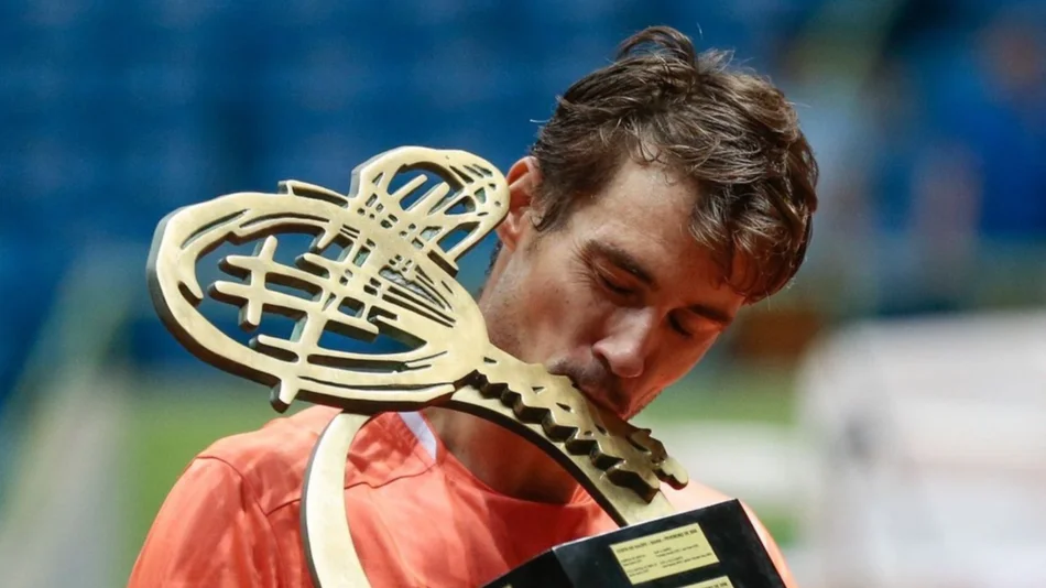 Pella festejó tras lograr su primer título ATP