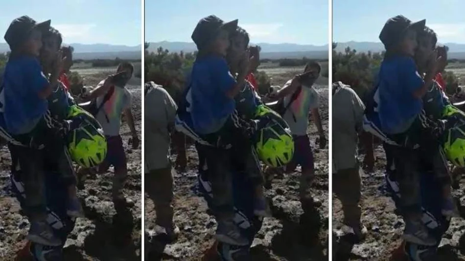 Milagro en San Juan: momento en el que encontraron a un niño perdido en el desierto. VIDEO
