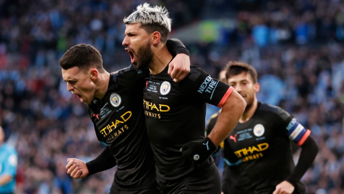 Manchester City, con gol de Agüero, se coronó tricampeón