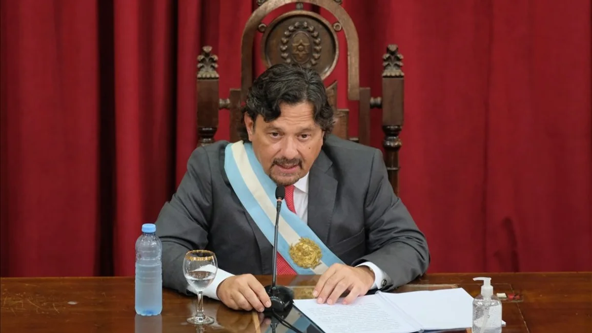 Obras, coronavirus y el  norte, los ejes del discurso de Sáenz 
