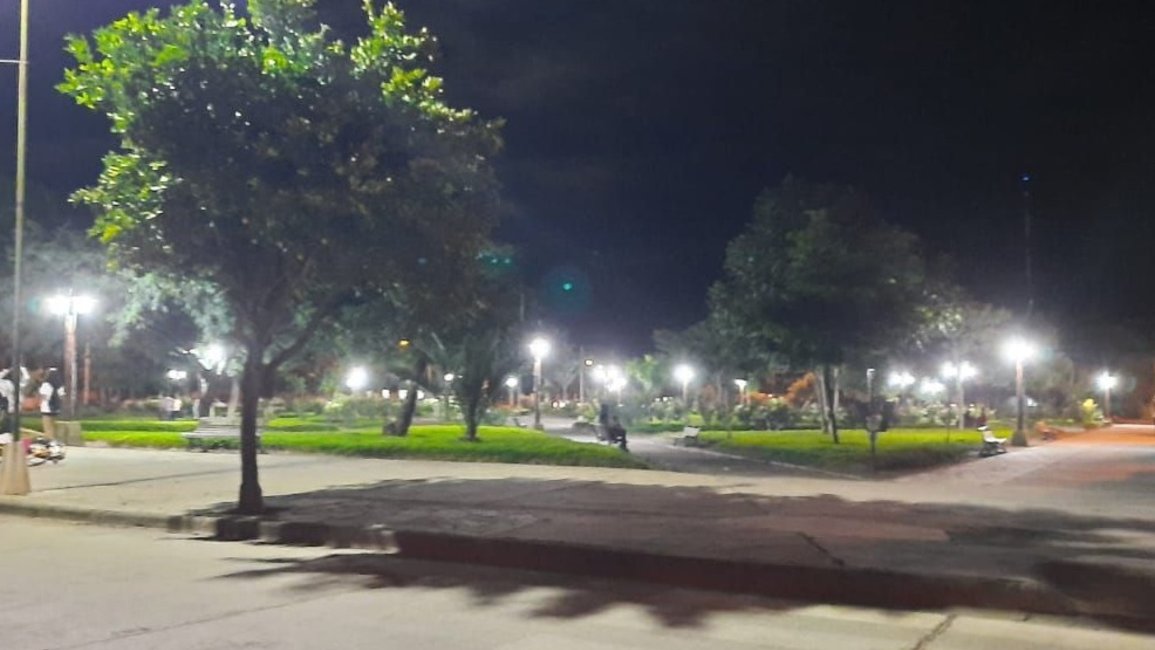 Recambio de las luminarias en El Carril