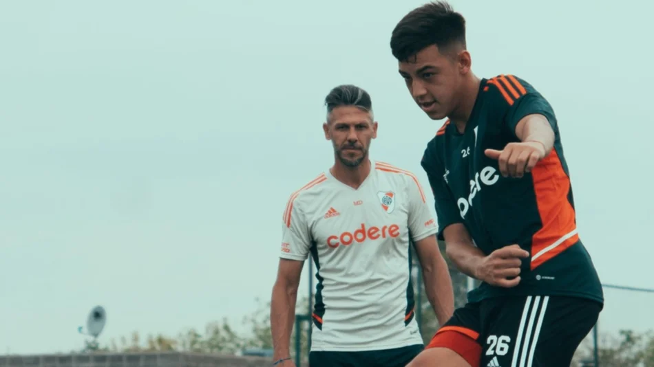 Demichelis sumó al hijo de Gallardo a la práctica