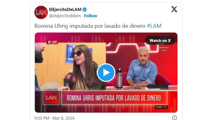 Escándalo de exGran Hermano: Romina Uhrig imputada por lavado de dinero- Escándalo de exGran Hermano: Romina Uhrig imputada por lavado de dinero