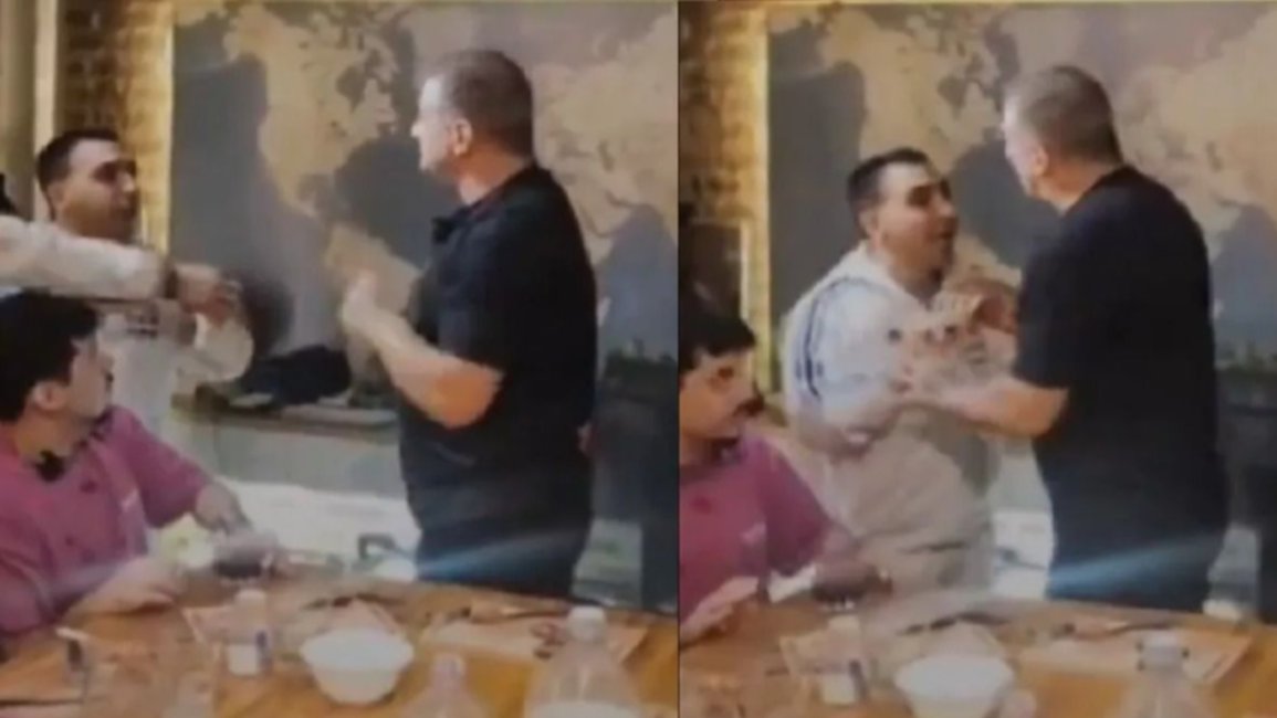 El video viral del Turco García a las trompadas con uno de los invitados de su programa