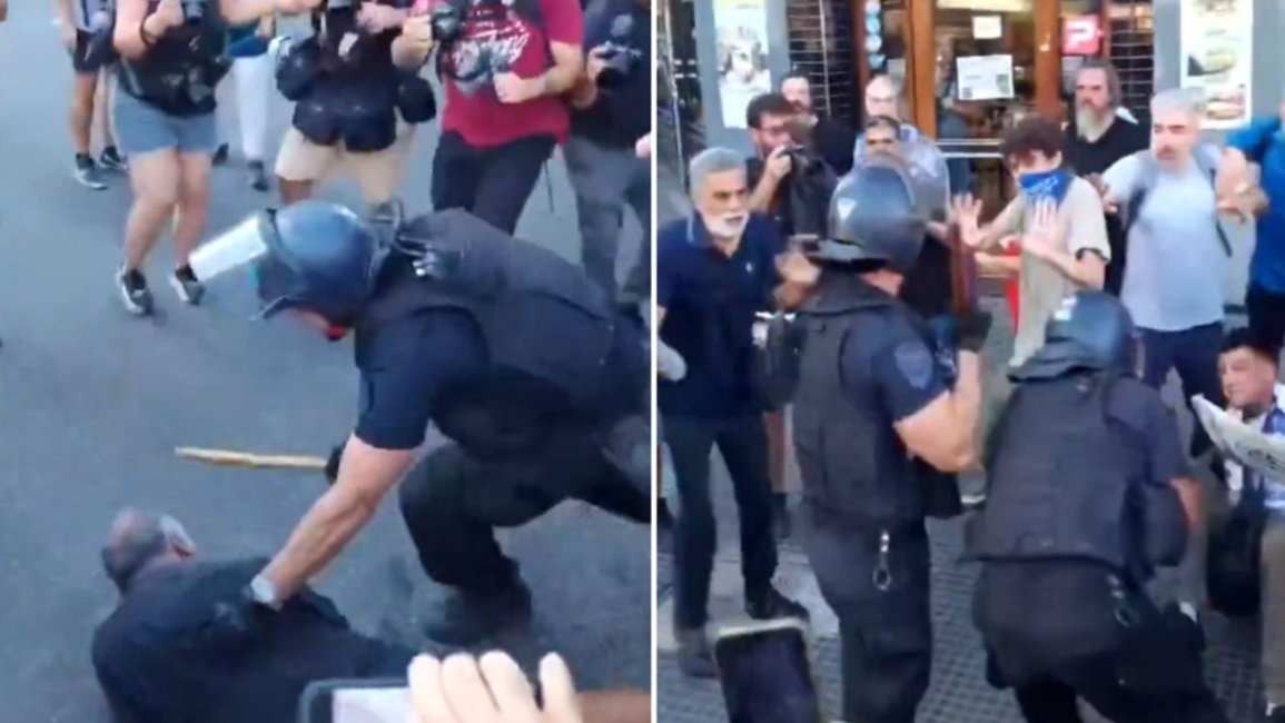 VIDEO. Manifestantes y fuerzas de seguridad se enfrentaron en la marcha por los jubilados