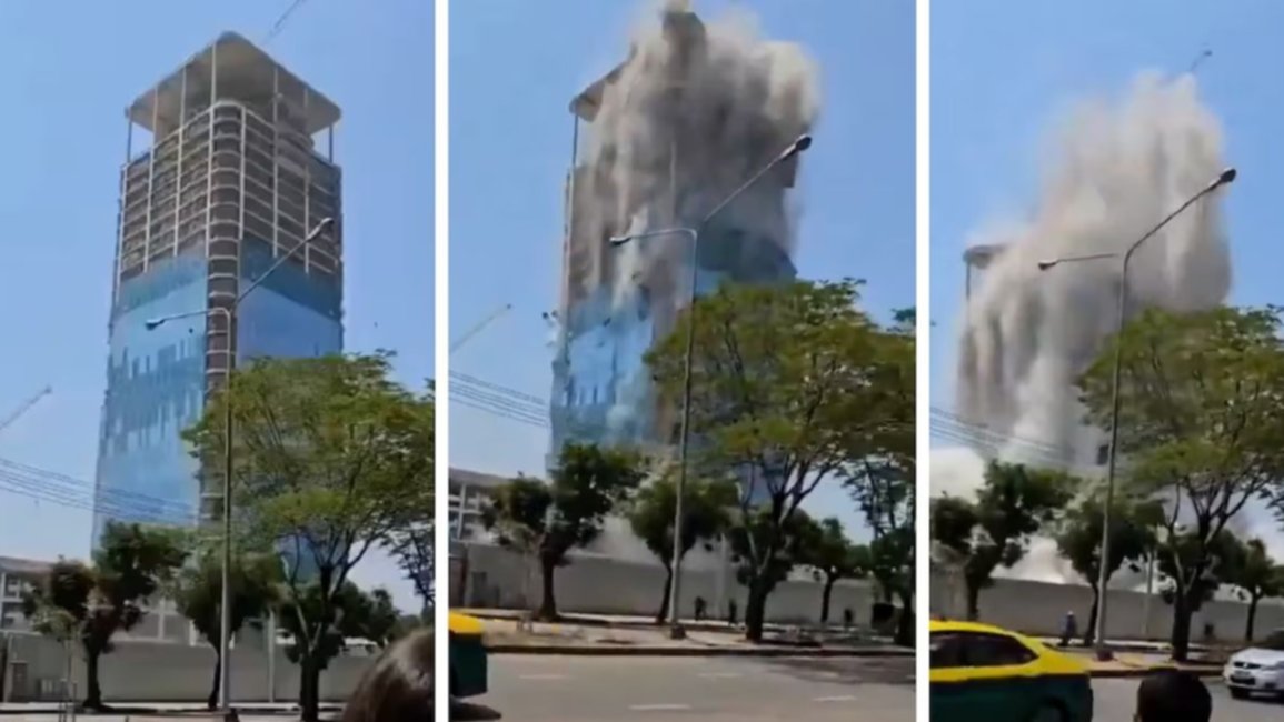 Video: el momento del desplome del edificio en Bangkok tras el terremoto de magnitud 7.7