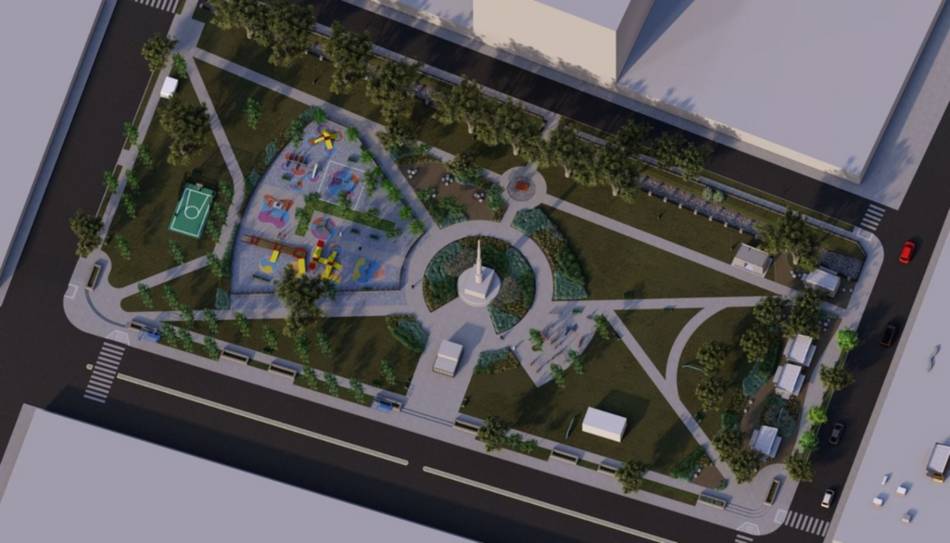 Arrancó la transformación de la plaza Evita: nuevas canchas, juegos y un paseo gastronómico