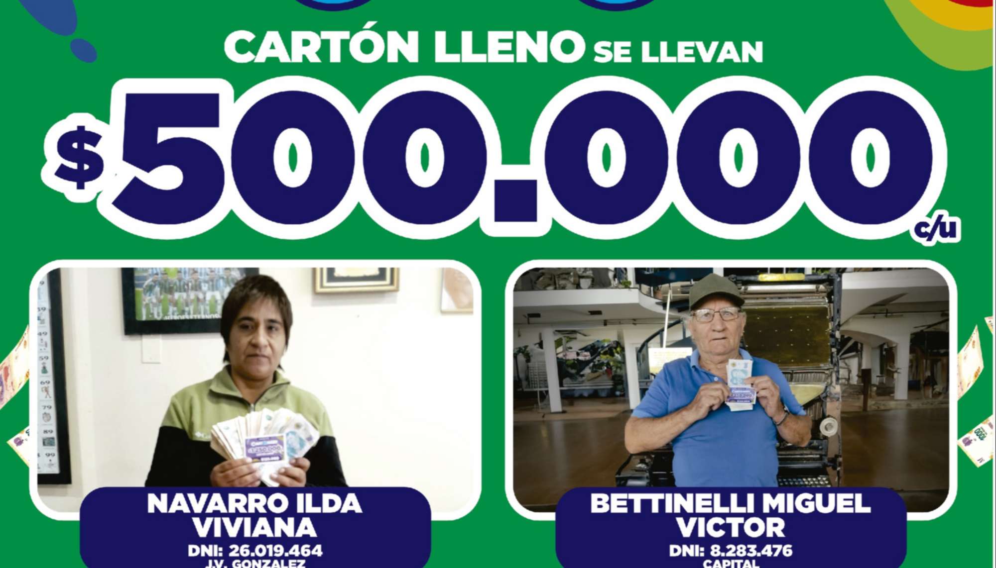 Cartonazo: ganadores de la semana 
