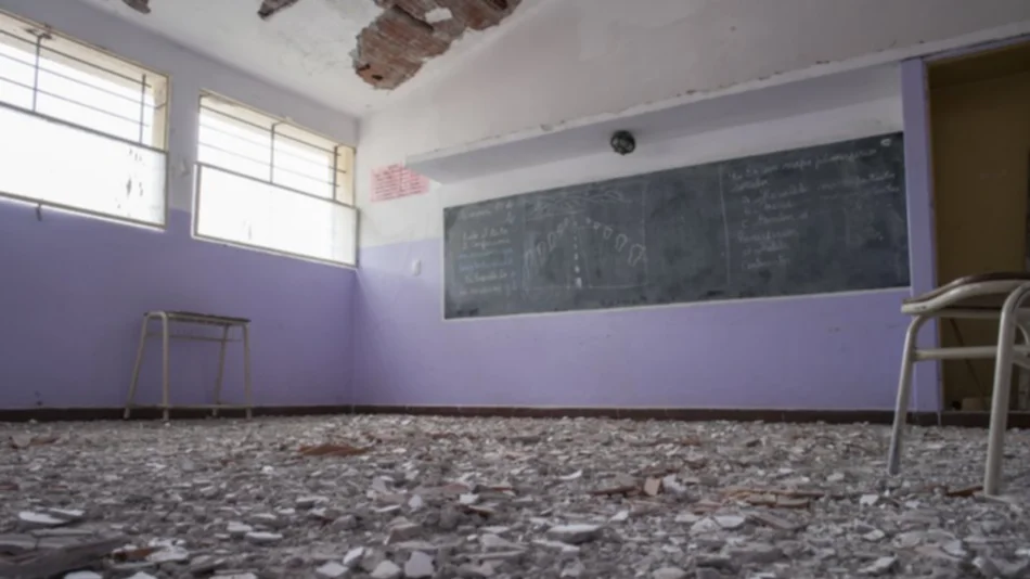 Educación ordenó demoler la losa de la escuela Bélgica | Escuelas en mal estado