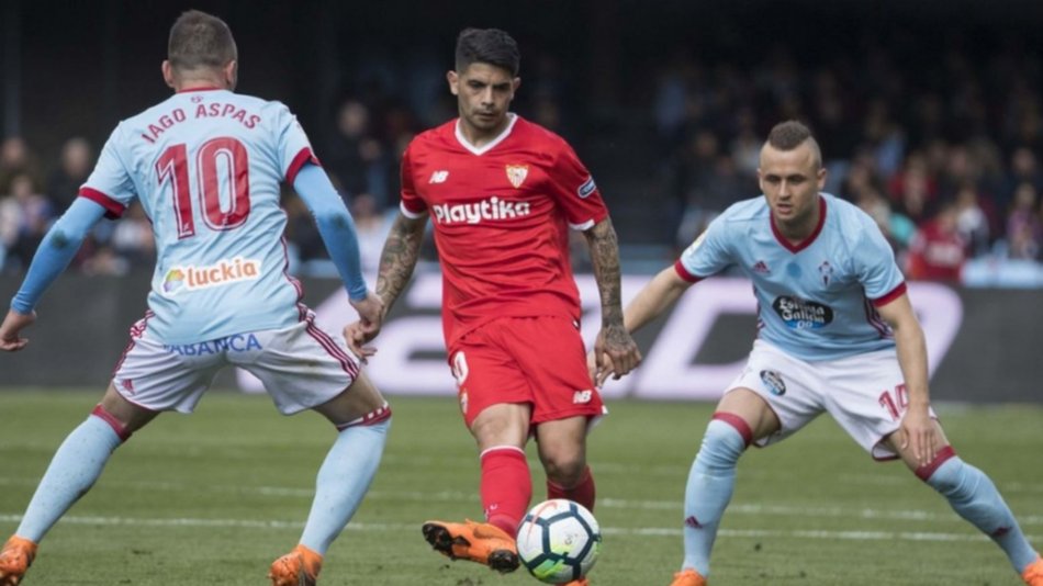 Celta de Vigo goleó al Sevilla de los argentinos 
