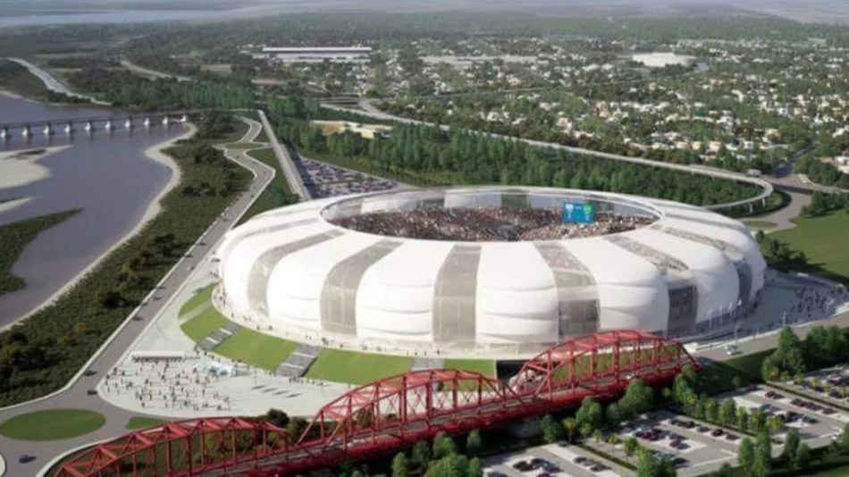 Tapia firmó un convenio para construir el estadio de Santiago del Estero