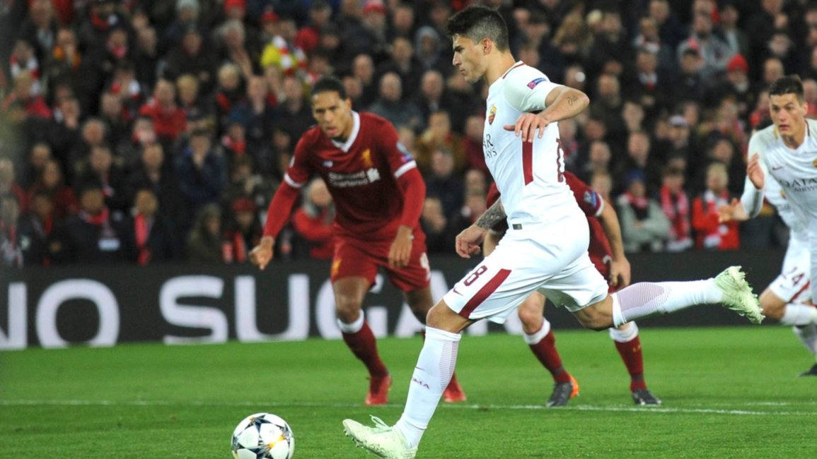 Liverpool goleó a la Roma en la primera semifinal