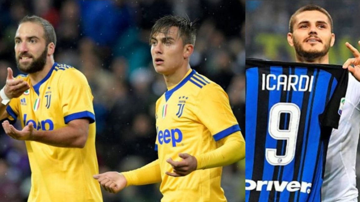 Higuaín y Dybala enfrentan a Icardi, ante la mirada de Sampaoli