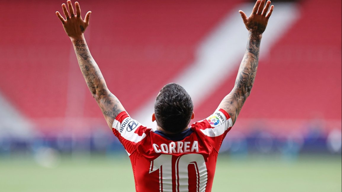 Atlético de Madrid, con uno de Correa, volvió a la punta