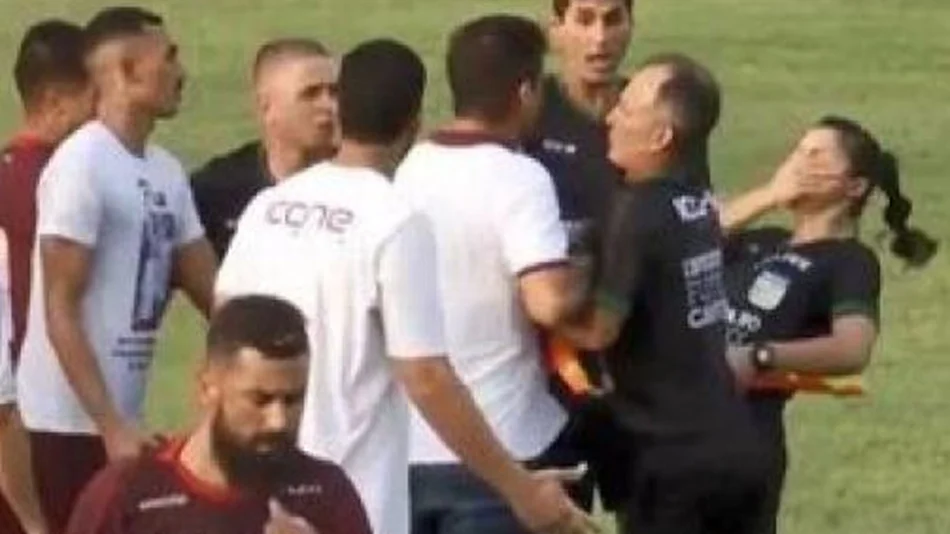  VIDEO Terrible: un DT le dio un cabezazo a una jueza de línea y el club lo despidió