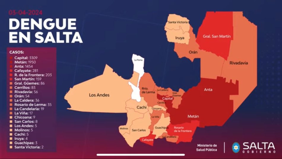 Ya son 12 los fallecidos por dengue en Salta