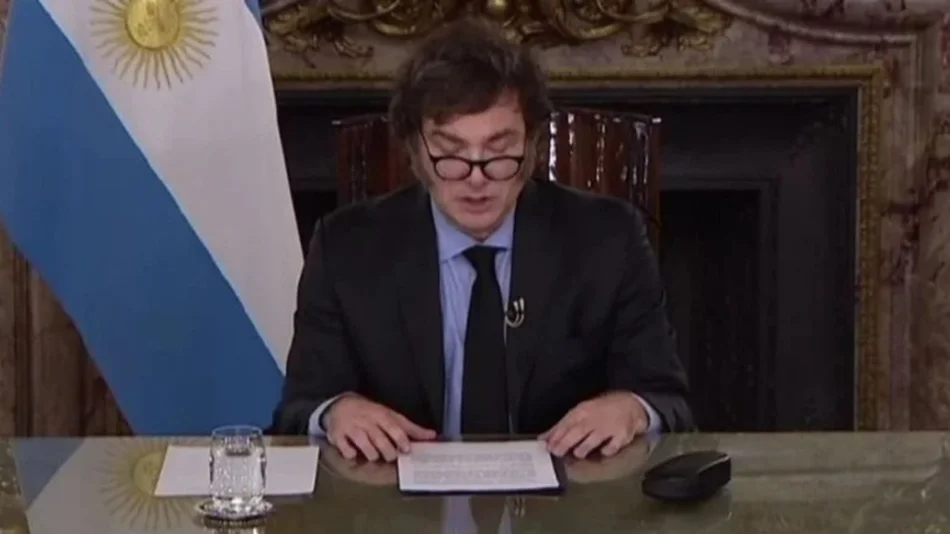 Javier Milei en cadena nacional: “La era del supuesto Estado presente ha terminado”