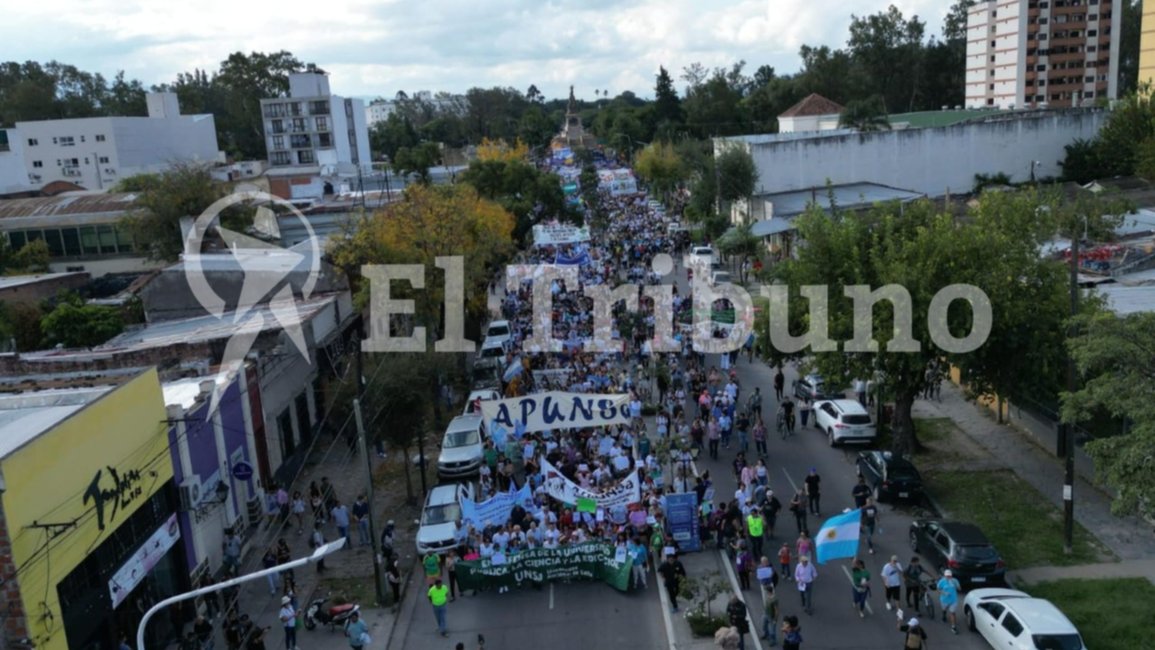Masiva marcha por la Universidad Pública en SALTA: estudiantes, docentes, dirigentes políticos y gremios se opusieron al recorte presupuestario 