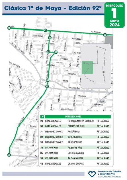 Todo listo para la Clásica 1 de Mayo: estas son las calles afectadas por la carrera y los cortes que habrá en la ciudad 