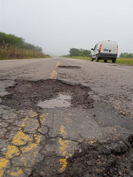 La ruta nacional 34, al norte de la provincia, en estado calamitoso- La ruta nacional 34, al norte de la provincia, en estado calamitoso