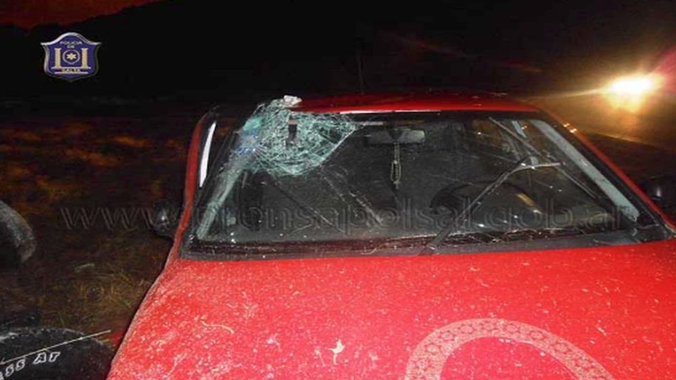 Chocaron contra un paredón y resultaron con heridas