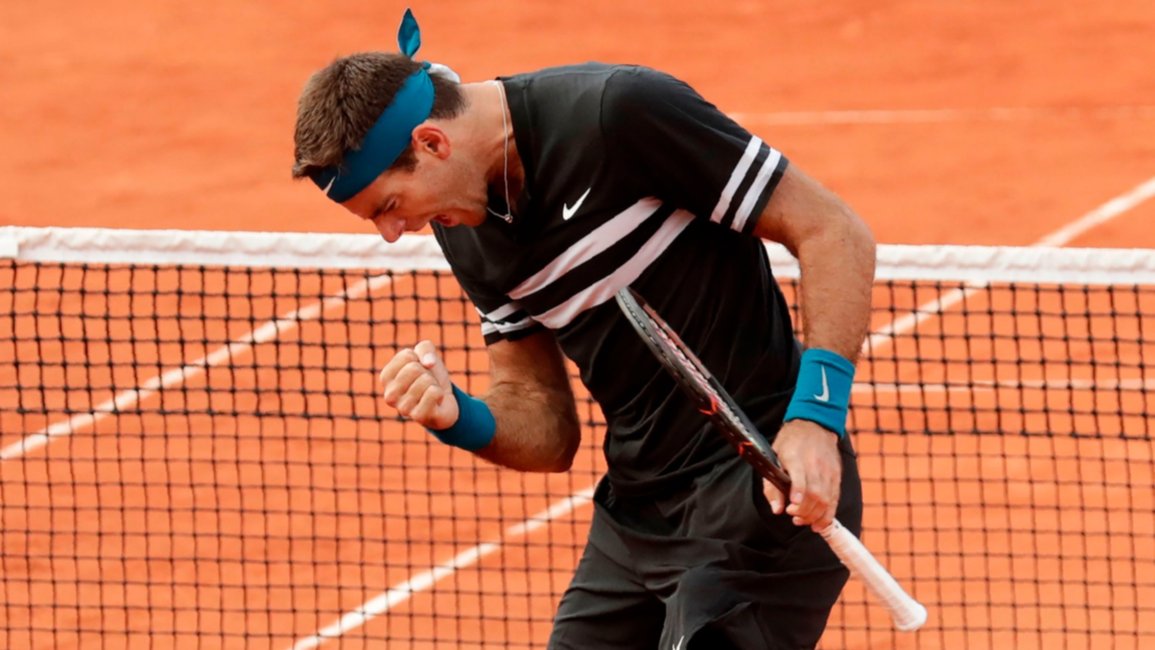 Del Potro reapareció en Roland Garros y clasificó a segunda ronda