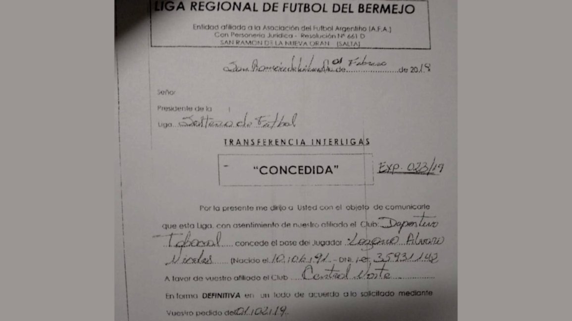Central Norte tiene el pase de Lozano en regla y Ñuñorco perdió la protesta