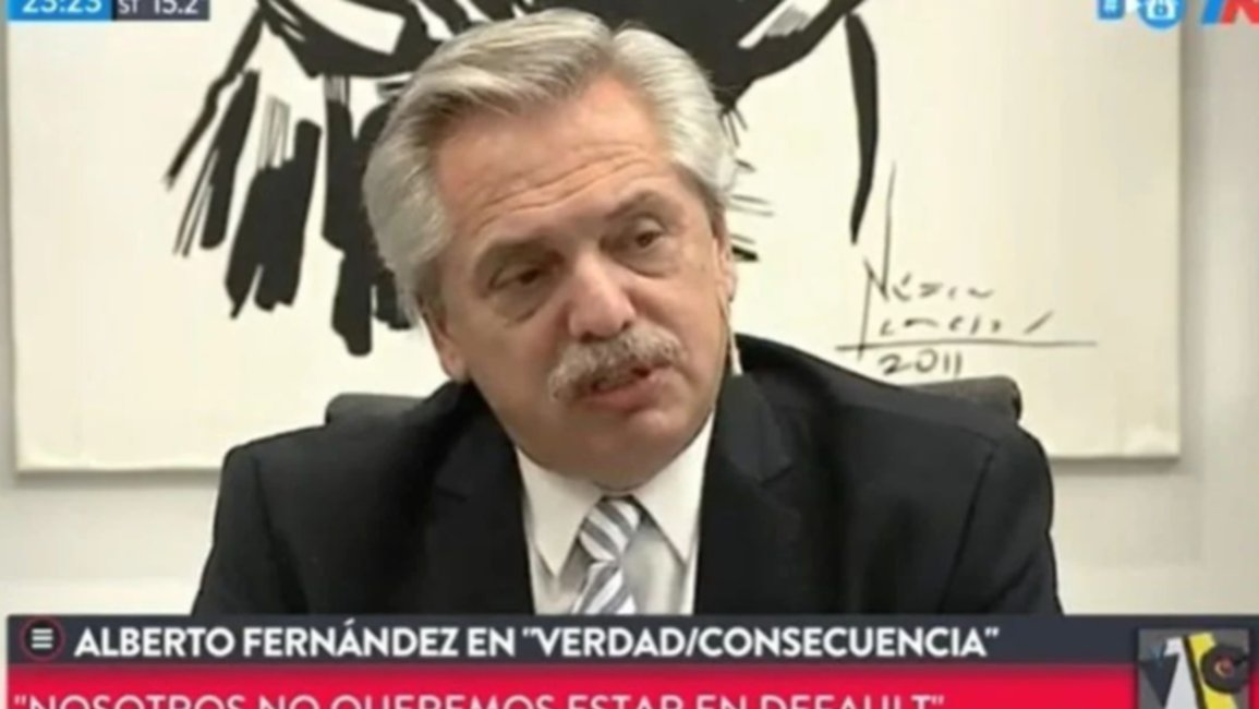Alberto Fernández: “Espero no caer en default, pero Argentina ya estaba en default"