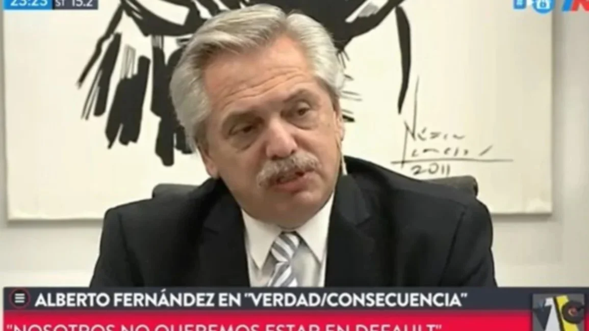 Alberto Fernández: “Espero no caer en default, pero Argentina ya estaba en default"