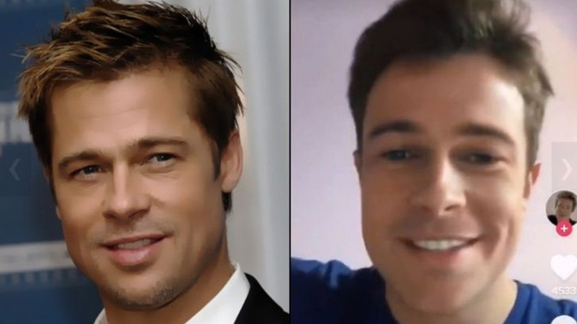 Un argentino es furor en TikTok por ser "igual" a Brad Pitt